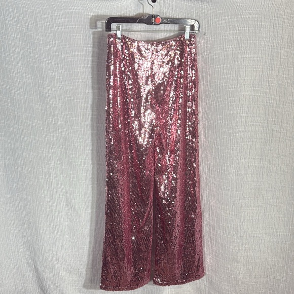 Sister Jane Recital Sequin Trousers Pink Size L Party, Holiday, Statement Pants - Picture 6 of 11